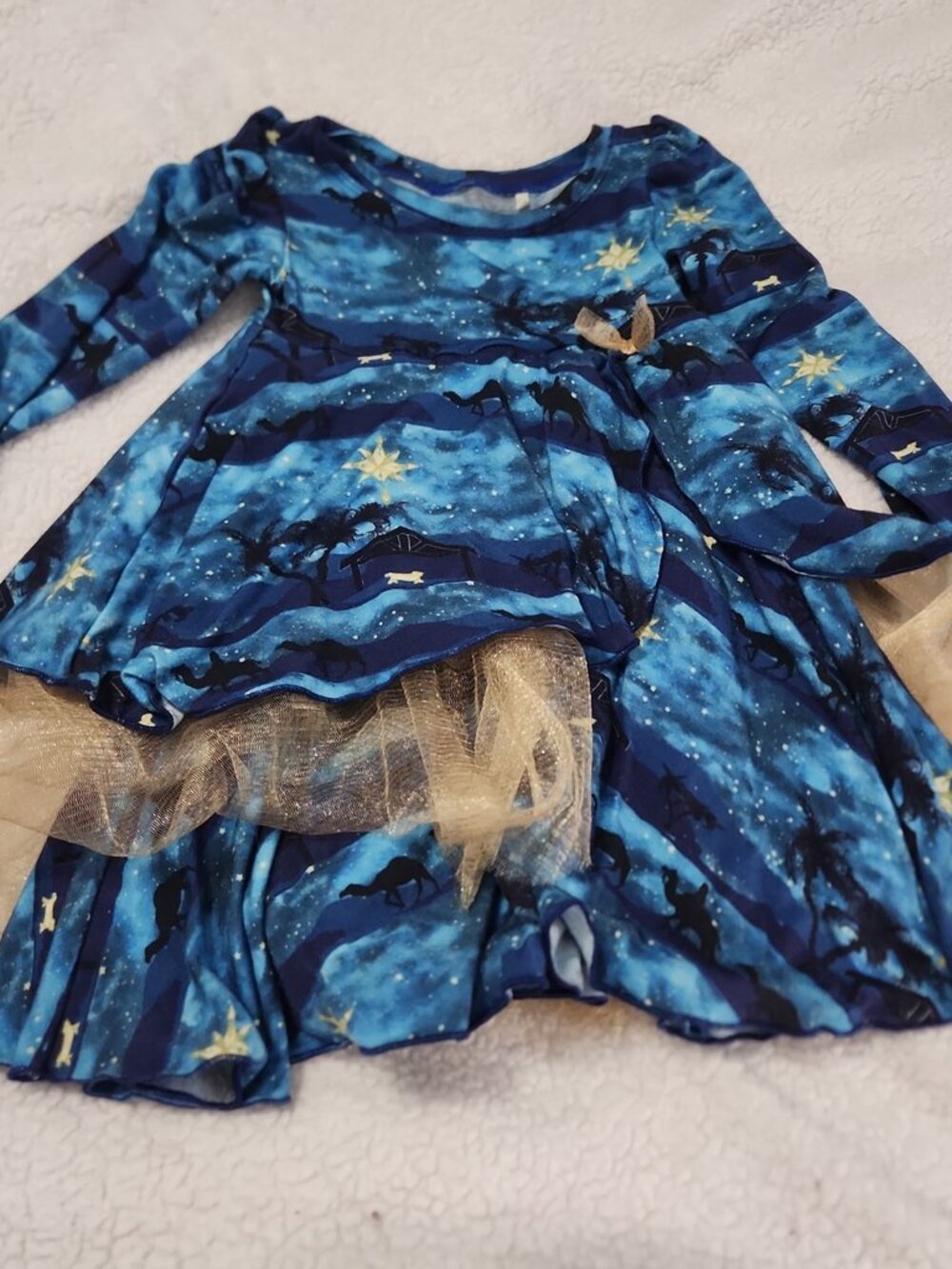 Tiny Roots bamboo Christmas twirl dress 3t